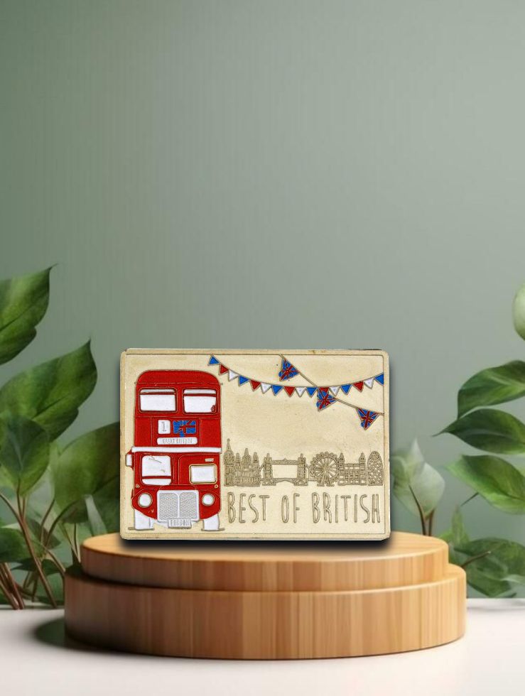 London Bus Metal Fridge Magnet