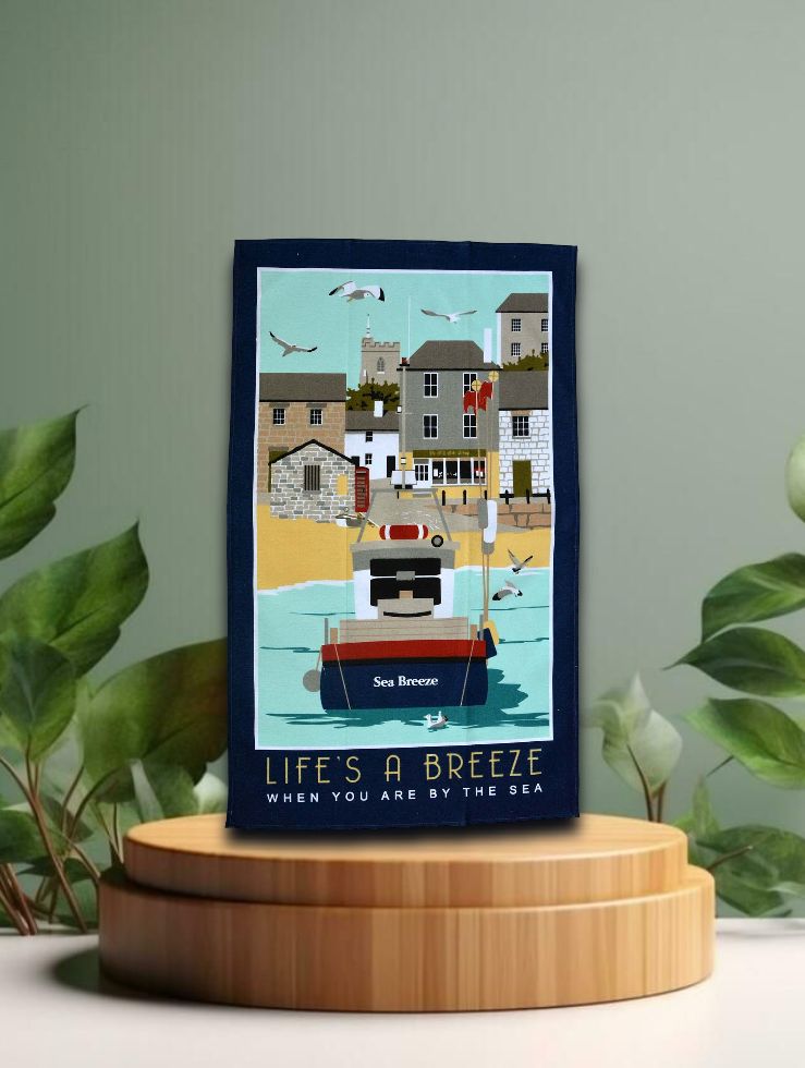 Life&#39;s A Breeze Tea Towel 50cm x 80cm