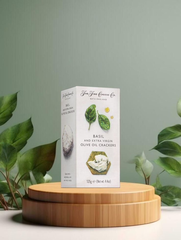 TFCCo. Basil &amp; Extra Virgin Olive Oil Crackers 125g
