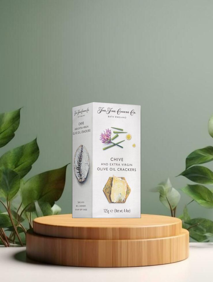 TFCCo. Chive &amp; Extra Virgin Olive Oil Crackers 125g