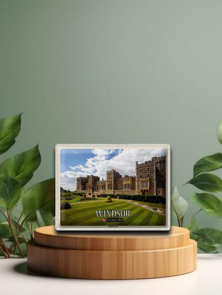 Blechschild Städte England UK Windsor Castle 40x30 cm Deko Schild
