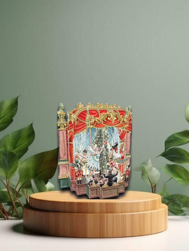 3D Greeting Cards Christmas Ballet
