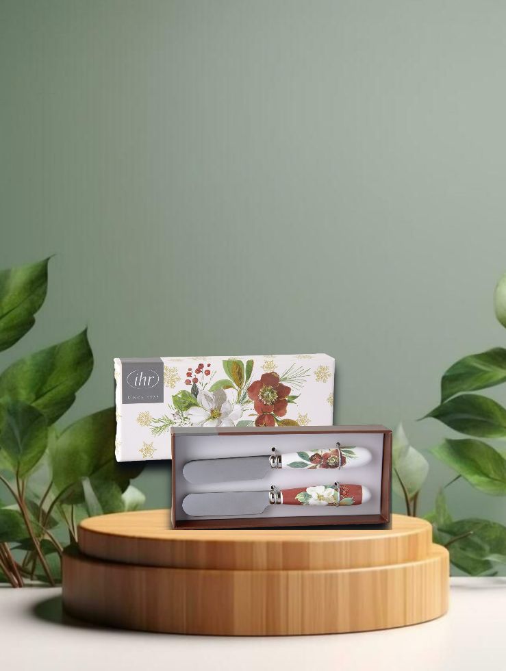 Buttermesser - Poinsettia Bouquet cream