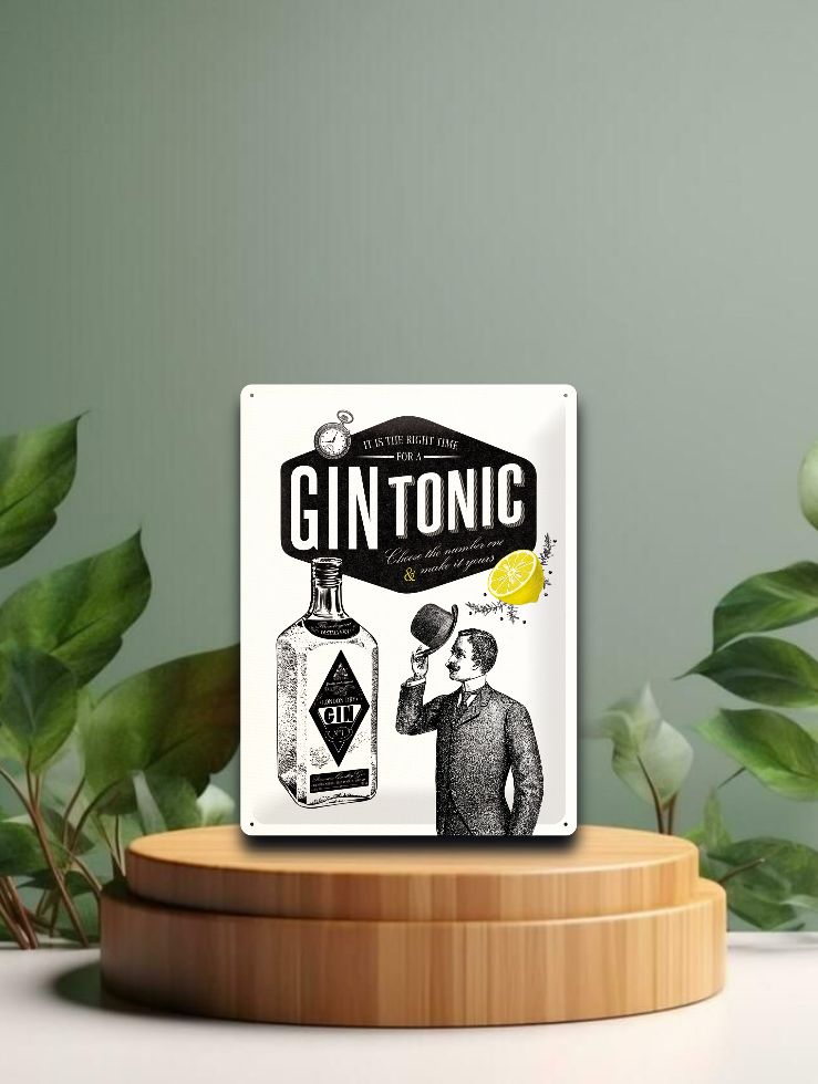 Nostalgic Art Blechschild 30 x 40 cm »Gin Tonic«