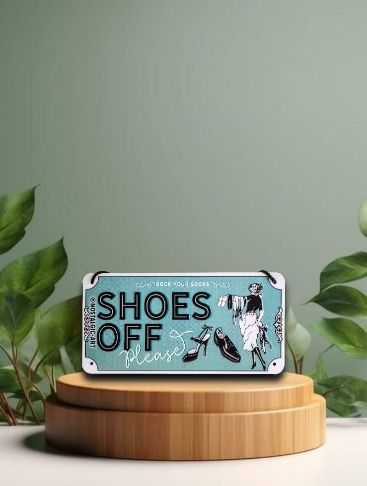 Nostalgic Art Hängeschild 10 x 20 cm »Shoes Off«