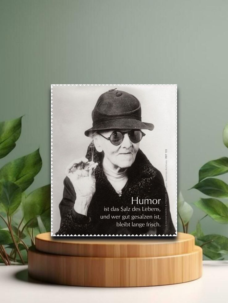 Brillenputztuch &quot;Humor ist das Salz.&quot;