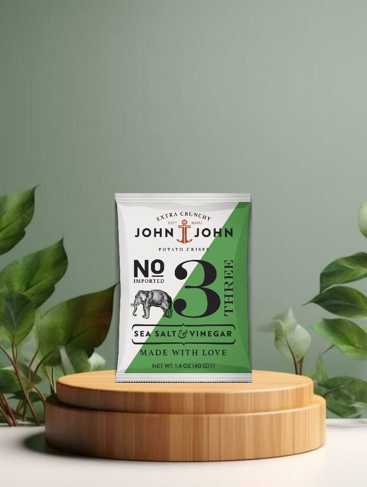 John &amp; John No. 3 Crisps Sea Salt &amp; Vinegar 40g