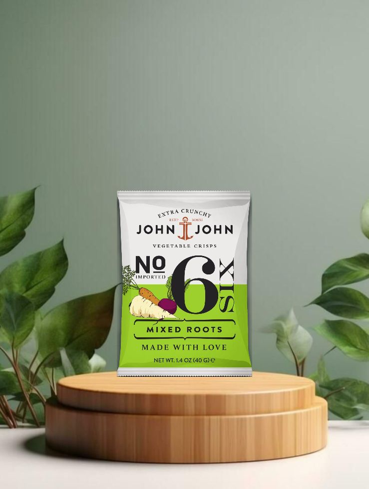 Jonh &amp; John No. 6 Vegetable Crisps Mixed Roots 40g