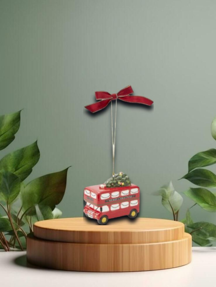 Red Double Decker Bus Ornament