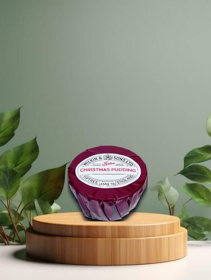 W&amp;S Christmas Pudding In An Earthenware Basin with Cloth 454g