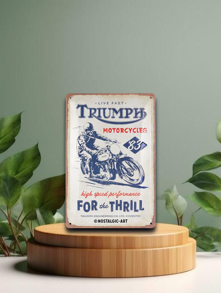 Nostalgic Art Blechschild 20 x 30 cm »Triumph - For the Thrill«