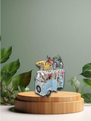 Me & McQ 3D Pop Up Greetings Card The Camper Van Me & McQ 3D Pop Up Greetings Card The Camper Van