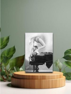 Vintage Postkarten Piano spezial schwarz/weiss 12x17cm