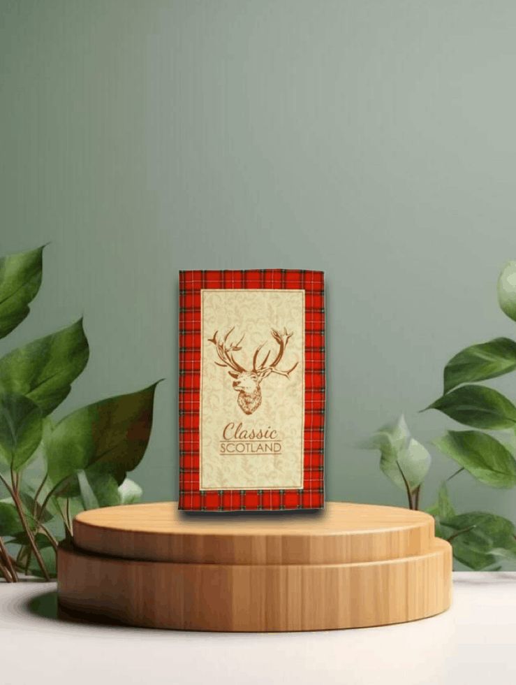Classic Scotland Stag Tea Towel