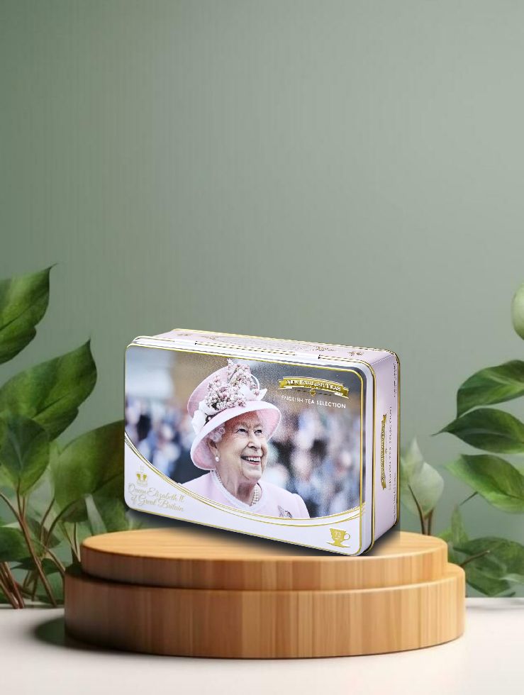New English Teas Tea Selection Queen Elizabeth II Teedose mit 72 Teebeutel Auswahl