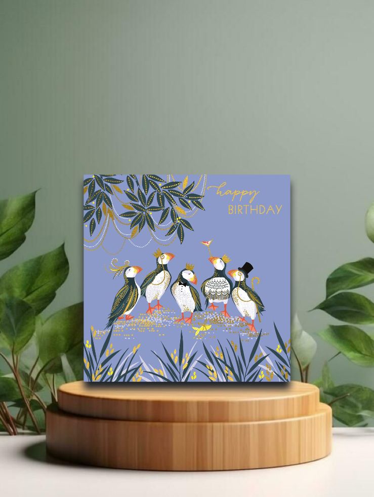 Sara Miller Puffins In Crowns