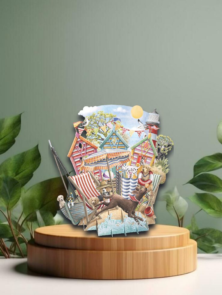 3D Greeting Cards At The Beach