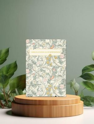 Doppelkarte mit Umschlag Herzlichen Glückwunsch - Morris & Co Doppelkarte mit Umschlag Herzlichen Glückwunsch - Morris & Co