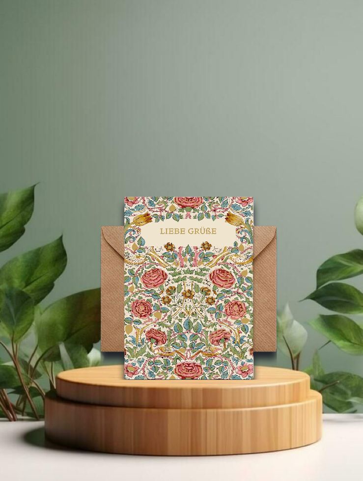 Doppelkarte mit Umschlag Liebe Grüße - Morris &amp; Co