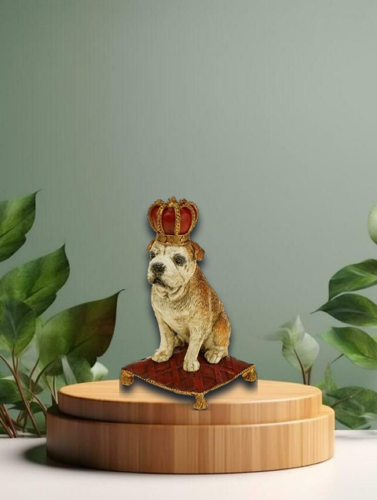 Figur Royal Dog, beige/rot