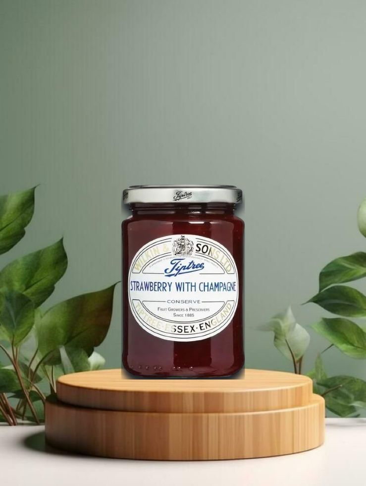 W&amp;S Strawberry with Champagne Conserve 340g Glas