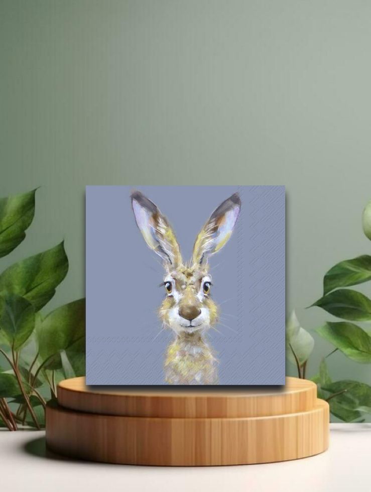 Lunch-Servietten - Rabbit Buster Blue - 33x33 cm