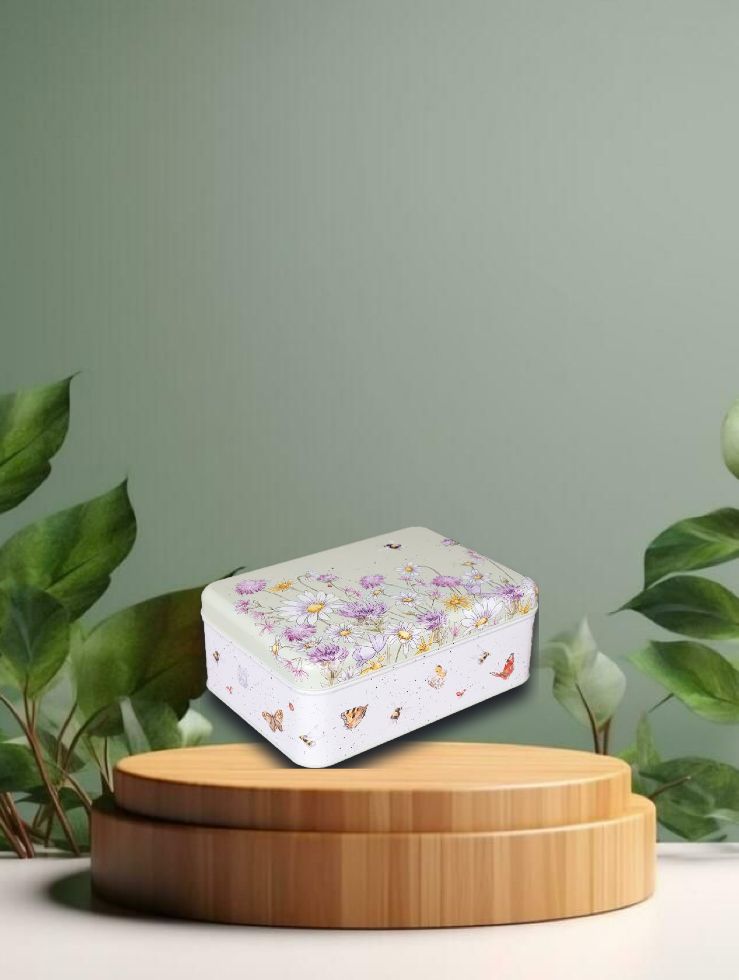 'The country set' Bee &amp; Butterfly rectangular tin