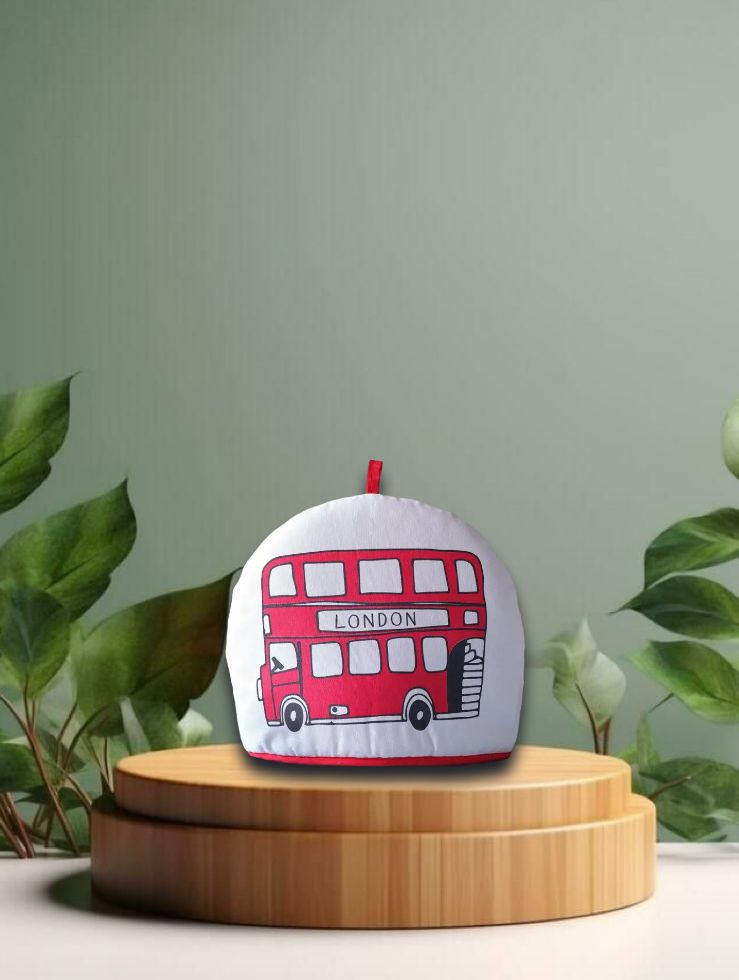 Victoria Eggs Tea Cosy für den Londoner Bus