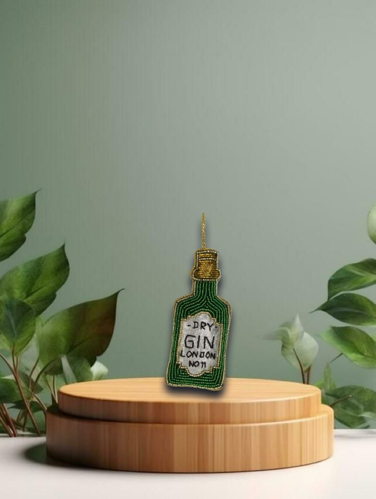 Gin-Flasche Ornament 4,5x1x10,6cm