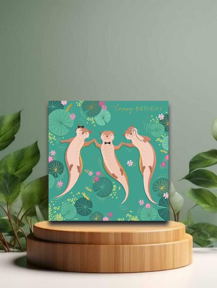 The Art File Otters &amp; Lily Pads - Sara Miller