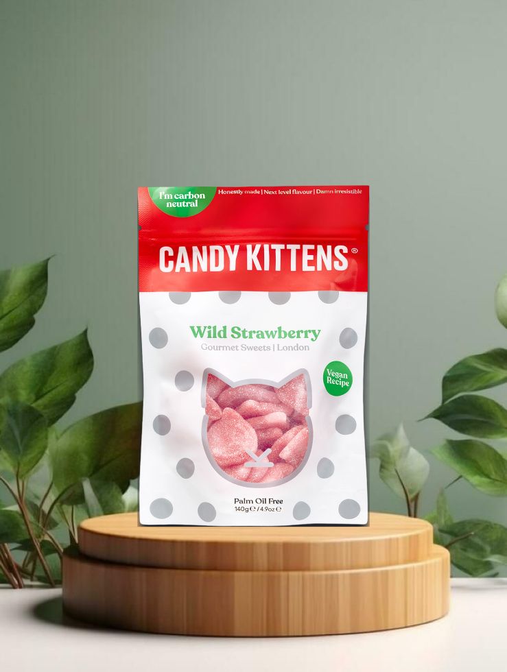 Candy Kittens Fruit Gum Wild Strawberry 140g