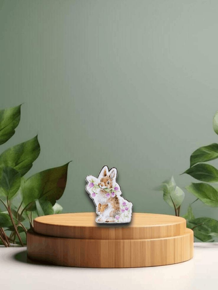 'Head Clover Heels' Rabbit Pin Badge