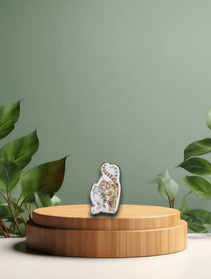 'Feline Good' Cat Pin Badge