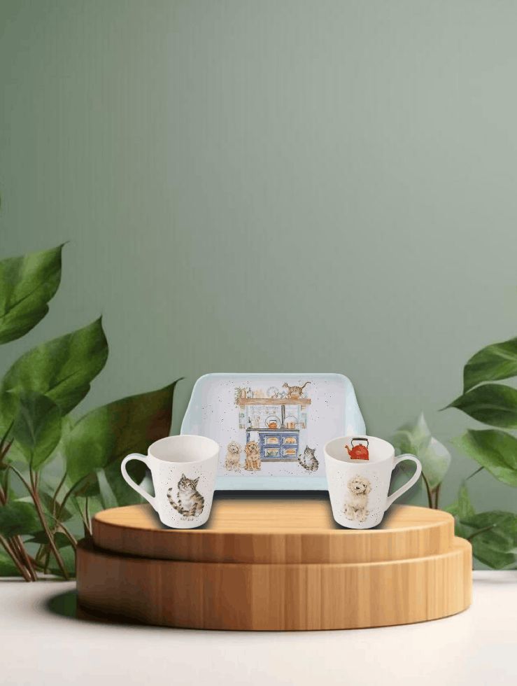 Country Kitchen Mug &amp; Tray Set