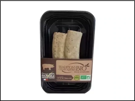 Andouillette Bio, 18.72€/kg. Vendu par 250gr soit: