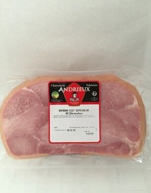 jambon  cuit supérieur 6 tranches, 300gr, 16.42€/kg.