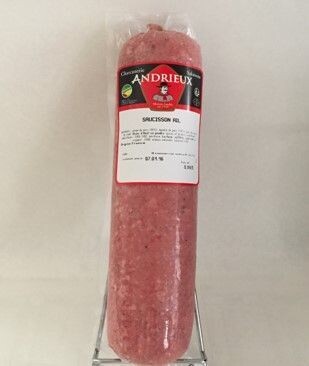 Saucisson ail, 800gr, 8.70€/kg.