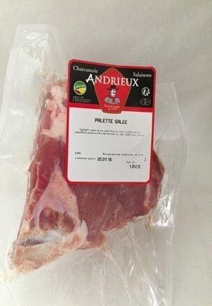 Palette salée, 1kg, 10.65€/kg.