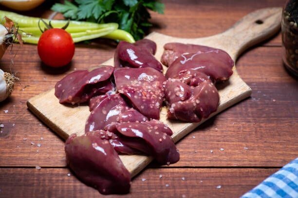 Cœur de poulet, 1kg, 5.84€/kg.