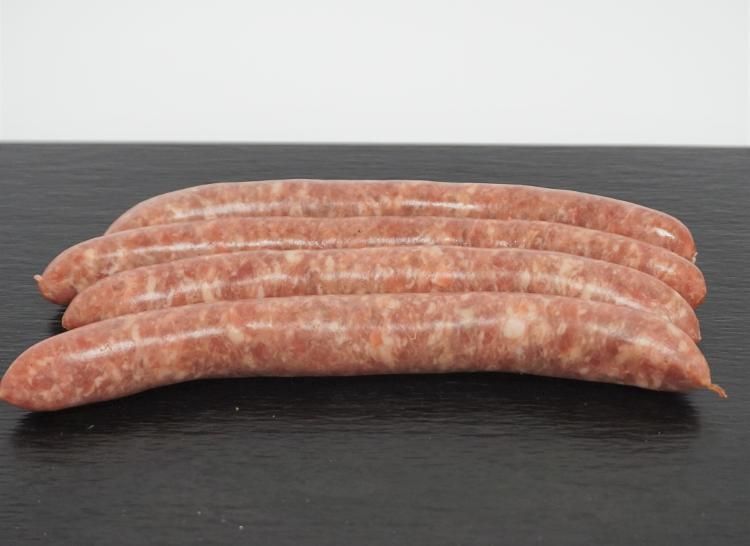 Chipolatas natures, sans antibiotiques, 50gr x 20, 8.30€/kg. 