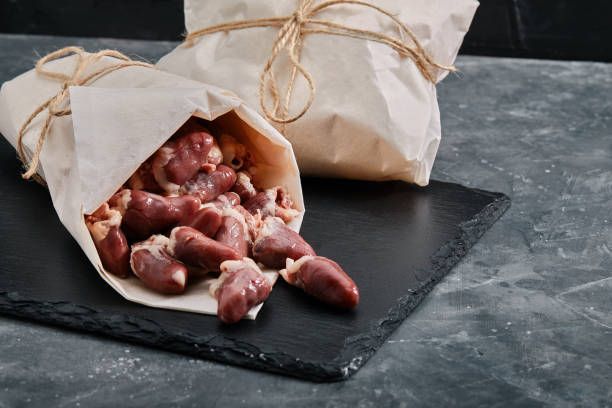 Cœur de canard, 6.35€/kg.