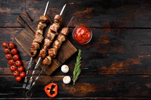 Brochettes de filet poulet à la Thailandaise, pic en acier, 10 x 200gr, 17.67€/kg.