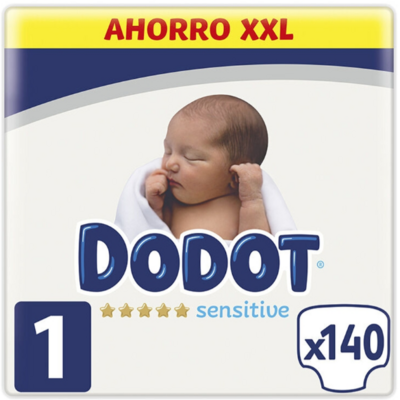 Dodot Sensitive Kit Recién Nacido: 44 pañales Talla 1 (2-5 Kg) + 39 pañales  Talla 2 (4-8 Kg) + 96 toallitas Aqua Pure : : Bebé