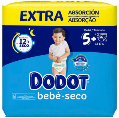 Dodot Bebé-Seco Pañales Talla 4, 9-14 kilos, 2x30 Pañales + Dodot Aqua Pure  Toallitas 3x48 Unidades