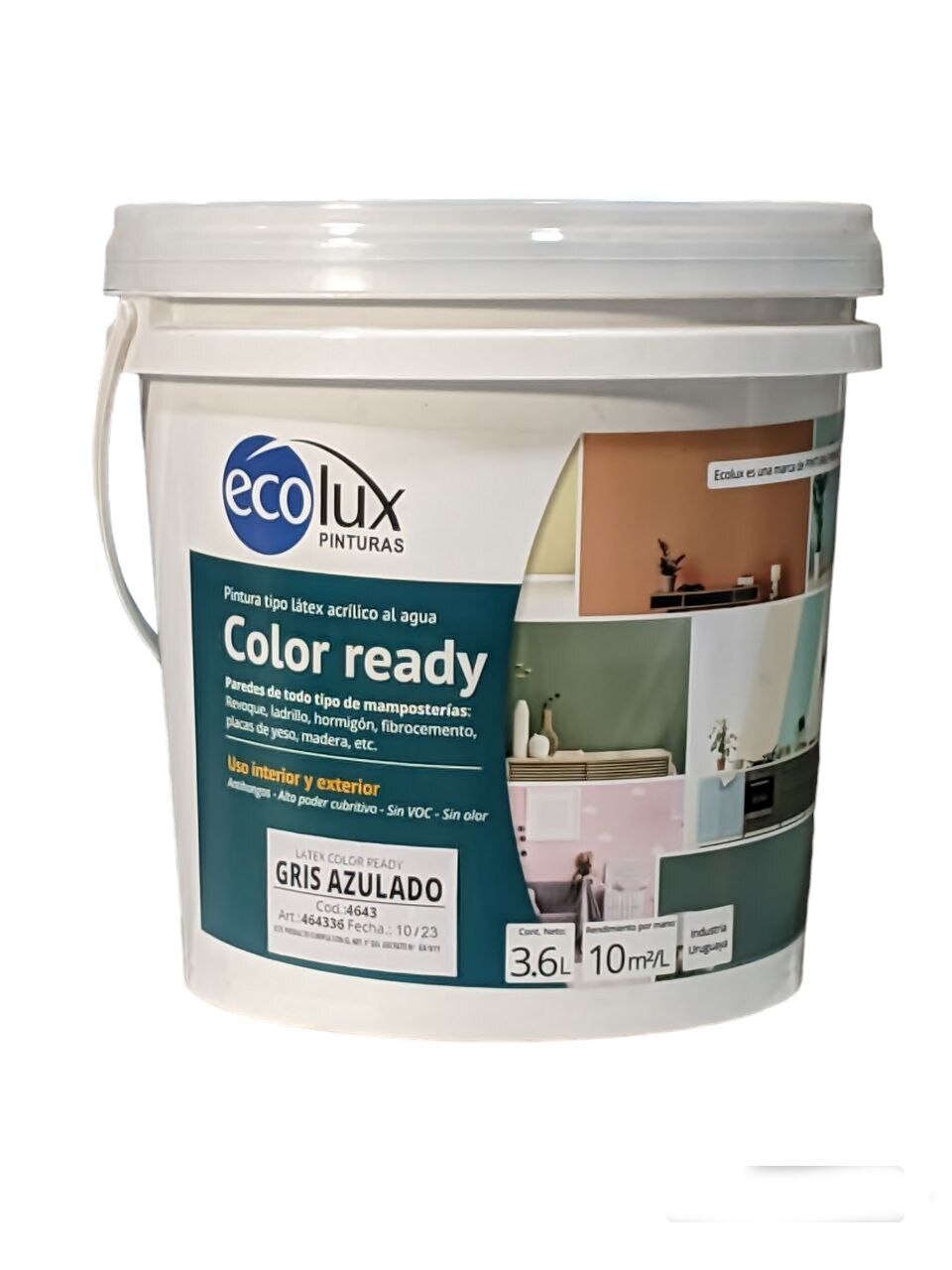 X 3.6 LT PROMET- Color Ready DURAZNO ESP. (463536) LATEX INT/EXT. ECOLUX
