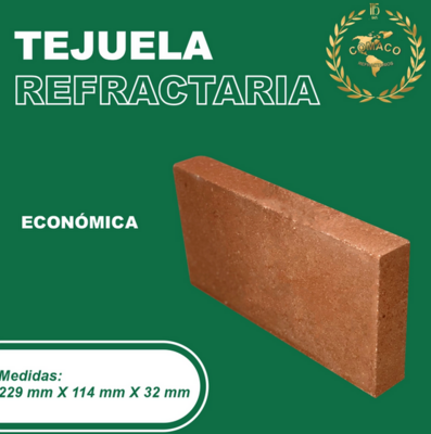 TEJUELA REFRACTARIA ECONOMICA CLARA 229 X 114 X 32