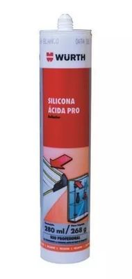 SILICONA ACETICA NEGRA ANTI-HONGOS WURTH 280 ml