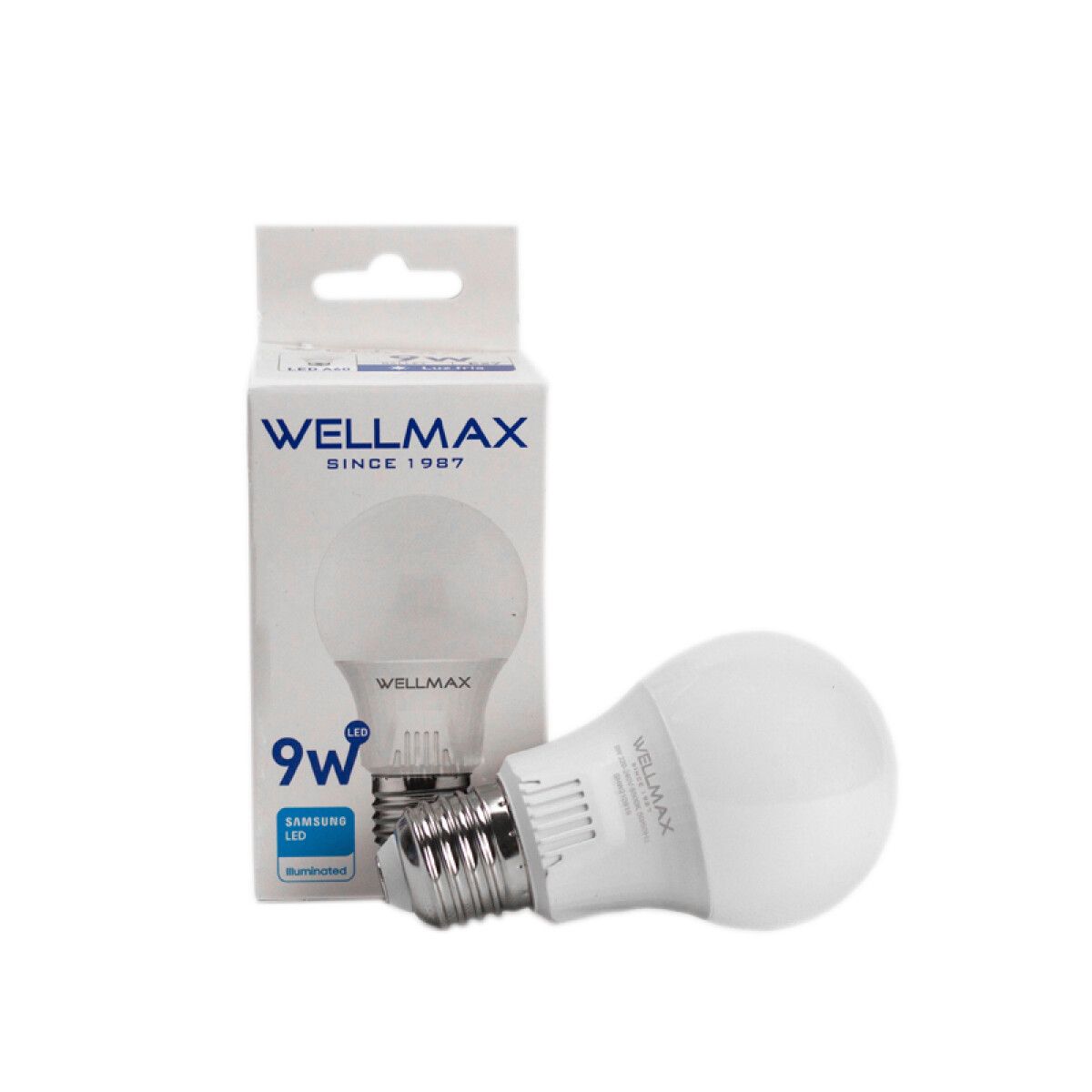 LAMPARA LED 09 W 240V. FRIA E27 &quot;WELLMAX&quot; (equ.75W)