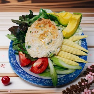 黃金泡菜雞肉豆腐漢堡排