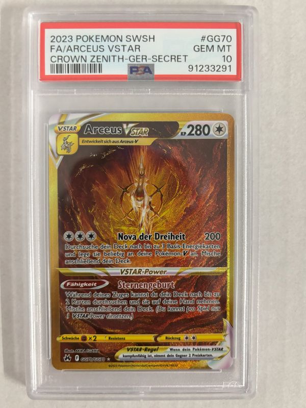(PSA10) Arceus VStar deutsch (Zenit der Könige, GG70)